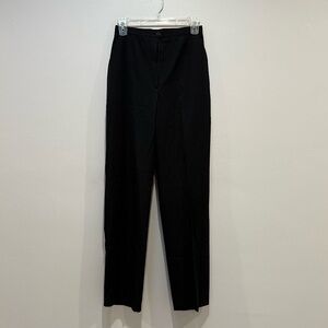 CHANEL Vintage Black Pleated Wool Pants